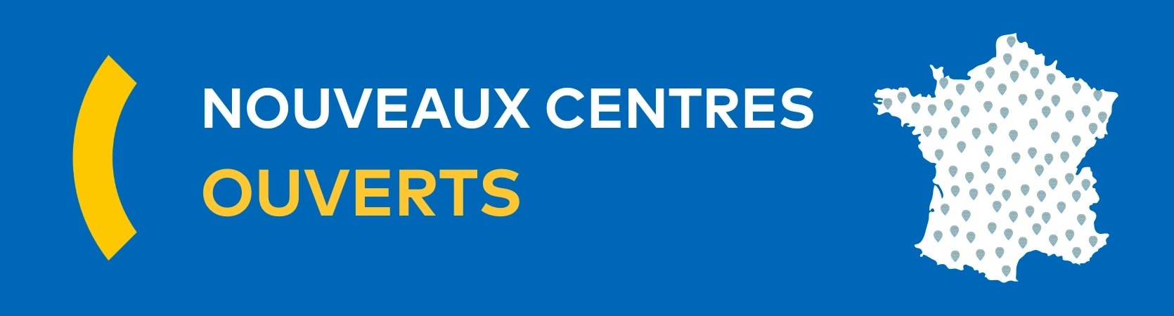Carte France 6 nouveaux centres Mondial