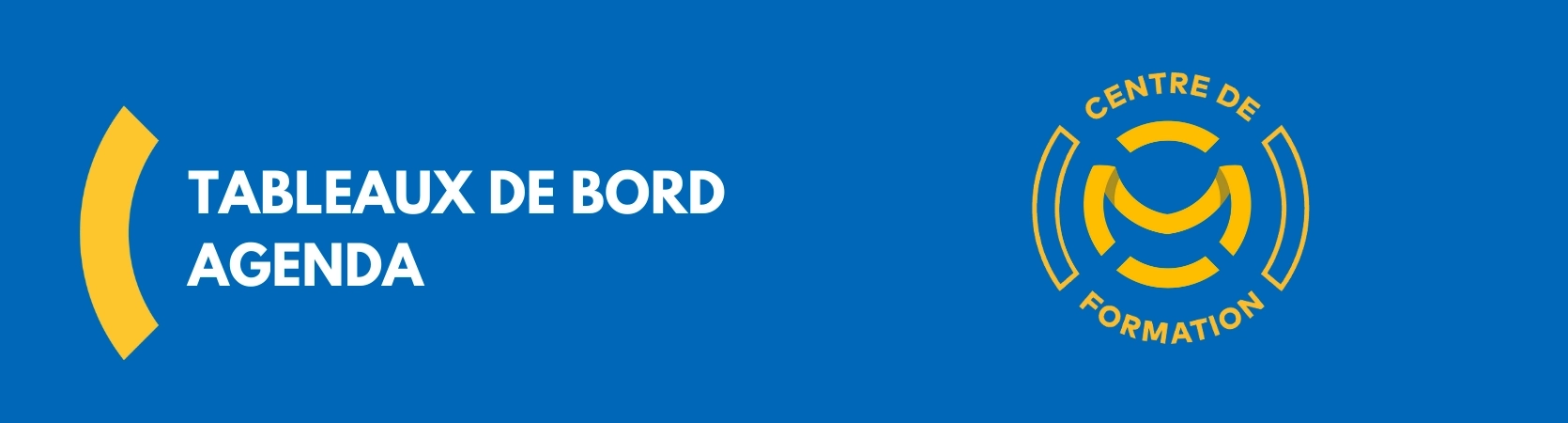 Formation agenda tableaux de bord