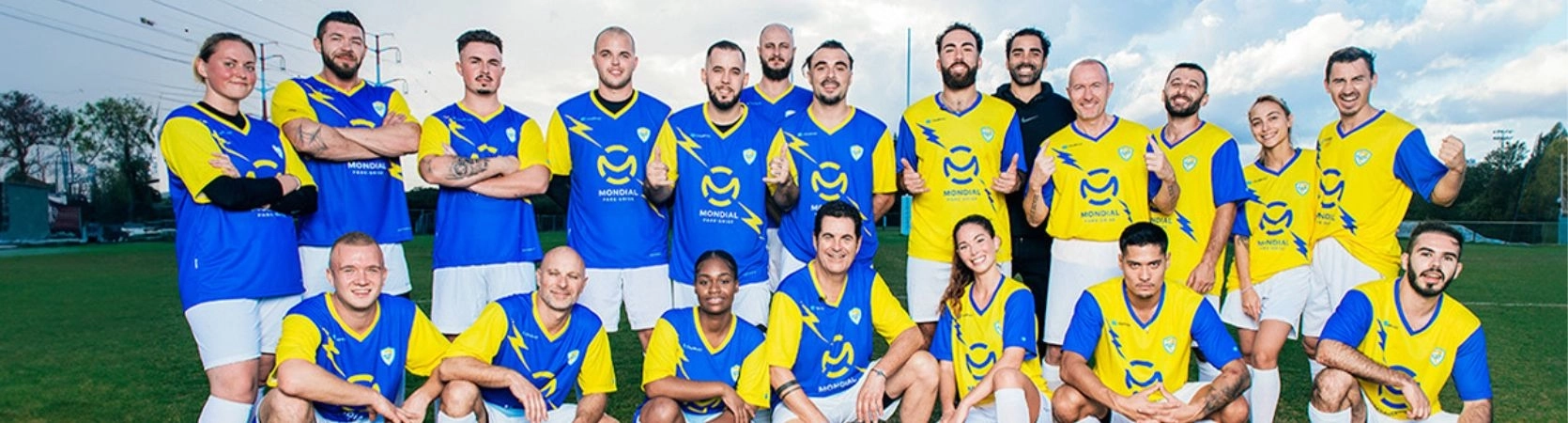 Équipe de rugby pour l'évènement le choc de 7